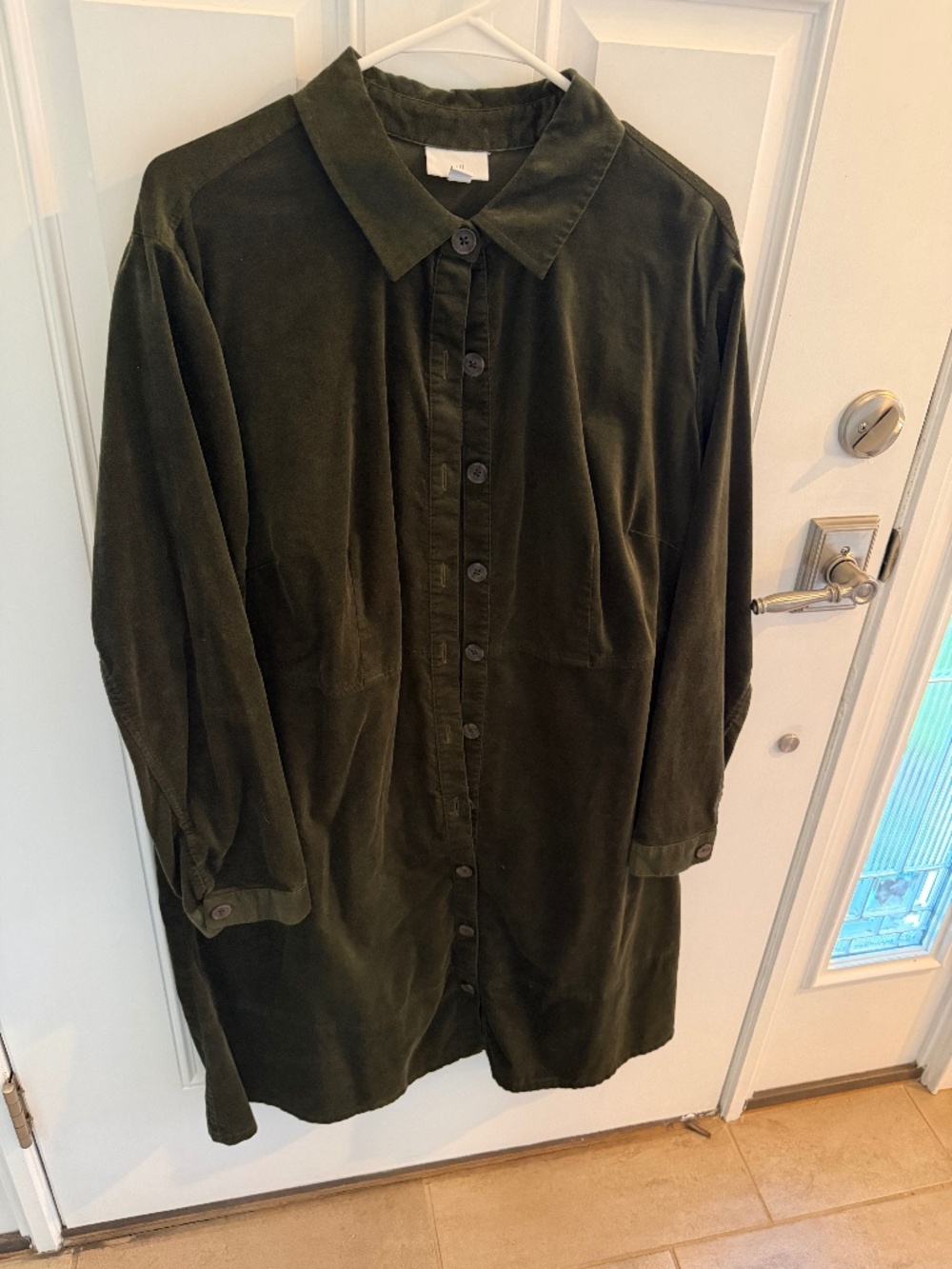 J. Jill Button down dress deep olive